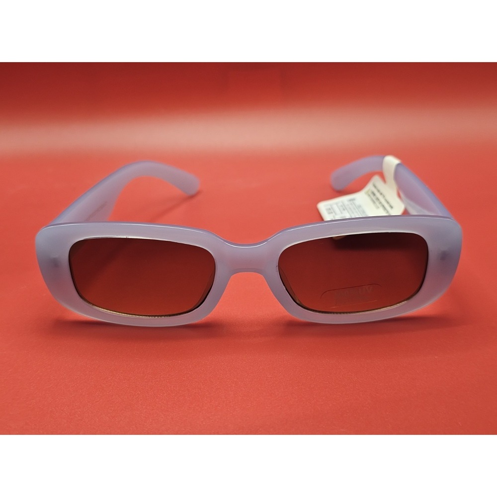 A‎ New Day Women's Sunglasses Candy Colored Blue Rectangle 100% UV Protection